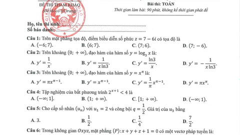 Công bố đề thi tham khảo kỳ thi tốt nghiệp Trung học phổ thông năm 2023
