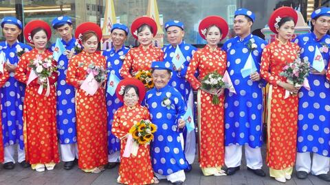 TP.HCM: Xúc động lễ cưới tập thể cho 82 cặp đôi có hoàn cảnh khó khăn