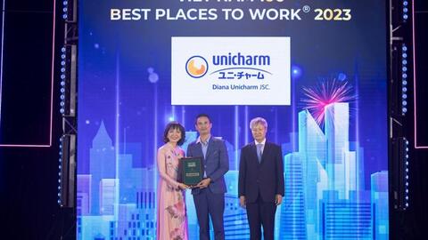 Diana Unicharm được vinh danh trong Top 100 nơi làm việc tốt nhất Việt Nam 2023