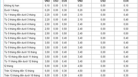 Một ngân hàng Big4 tiếp tục giảm lãi suất huy động từ ngày 27/12, gửi dưới 1 năm chỉ còn 3,5%