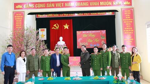 Lực lượng Công an xã đảm bảo an ninh trật tự những ngày Tết