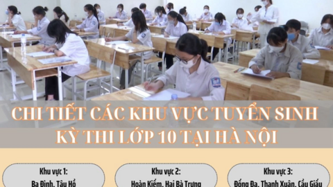Chi tiết các khu vực tuyển sinh kỳ thi lớp 10 tại Hà Nội