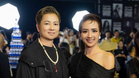 Hai chị em Thúy Vinh, Thúy Hiền sánh vai trên thảm đỏ