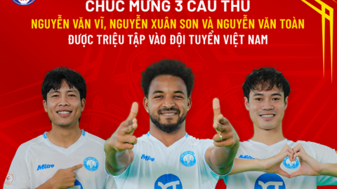 Tuyển Việt Nam bổ sung thêm 3 cầu thủ của Nam Định, chuẩn bị cho ASEAN Cup 2024
