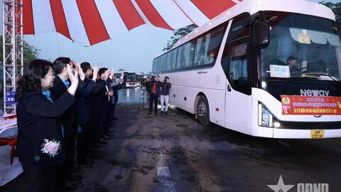 Hà Nội: Vận chuyển miễn phí đưa 1.200 công nhân về quê đón Tết