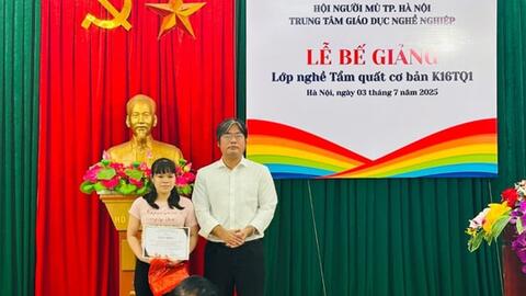 Đào tạo nghề cho học viên khiếm thị