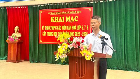 Hồng Sơn đẩy mạnh phong trào học tập qua Kỳ thi Olympic các môn văn hóa cấp xã