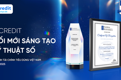 Mcredit được vinh danh 5 năm liên tiếp tại The Global Economics Awards