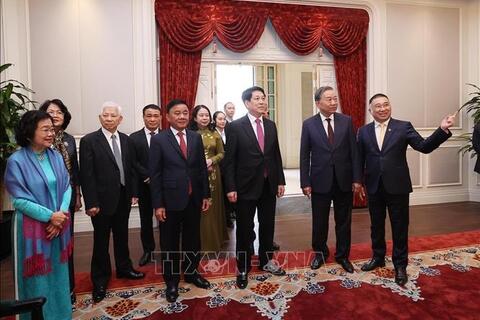 Tổng Bí thư Tô Lâm, Chủ tịch nước Lương Cường dự khánh thành công trình trụ sở làm việc Cơ quan Chủ tịch nước