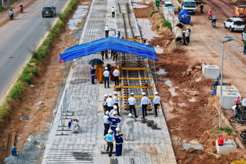 Bước tiến lớn tại dự án Tuyến tàu điện đô thị đoạn 1 phục vụ Hội nghị APEC 2027