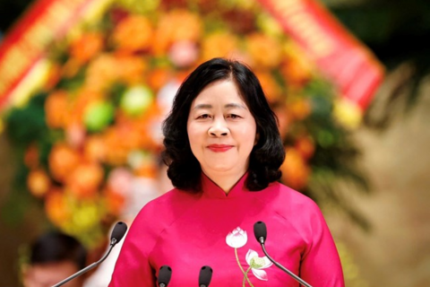 Chủ tịch UBTƯ MTTQ Việt Nam Bùi Thị Minh Hoài gửi điện mừng tới Chủ tịch Chính hiệp toàn quốc Trung Quốc Vương Hộ Ninh