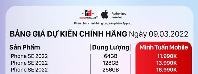 Đây là giá bán của iPhone SE 3 khi về Việt Nam, không còn dưới 10 triệu đồng nữa? - Ảnh 4.