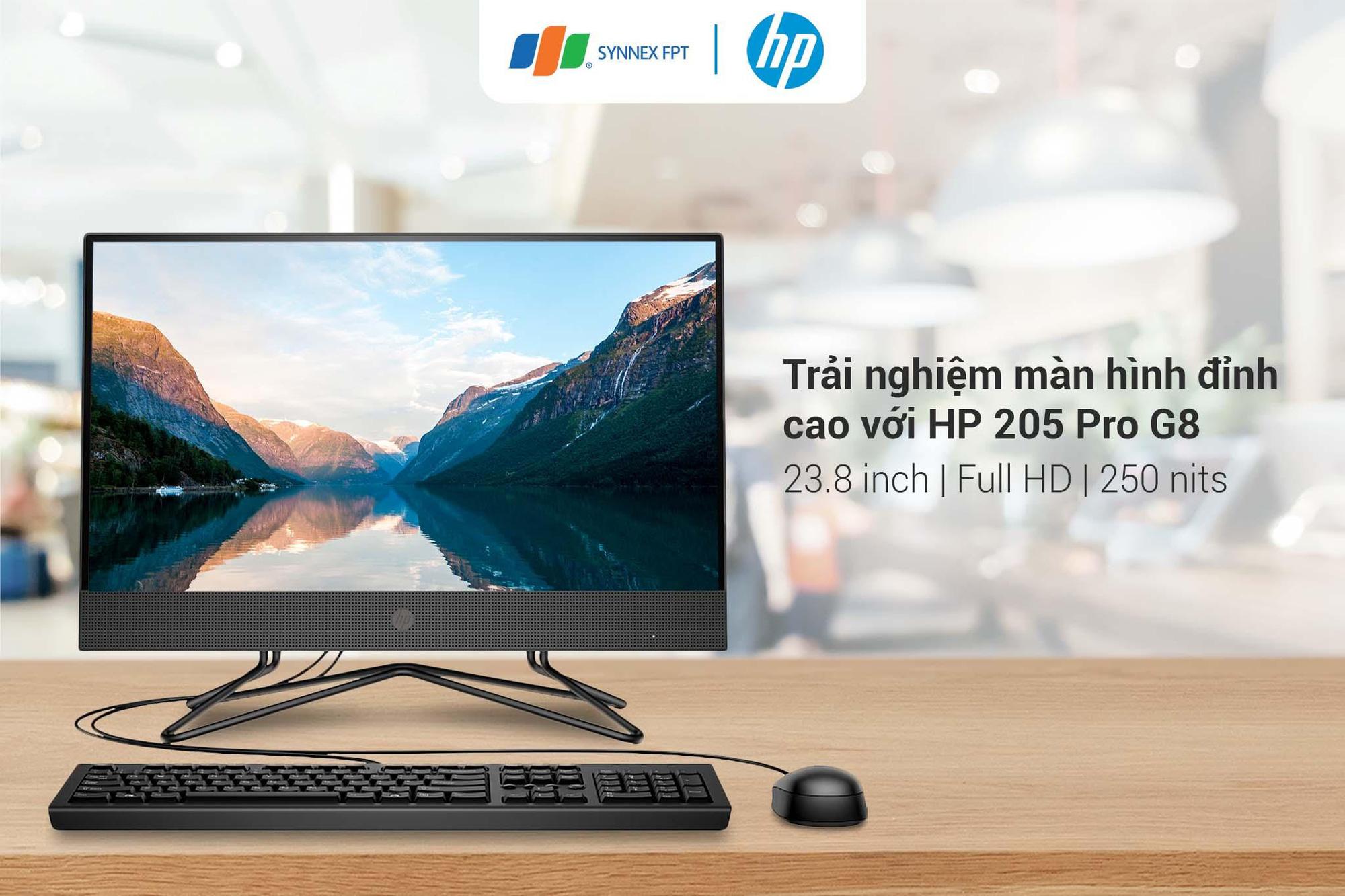 HP 205 Pro G8 AiO, máy tính tích hợp màn hình với chi phí hợp lý dành cho doanh nghiệp - Ảnh 2.