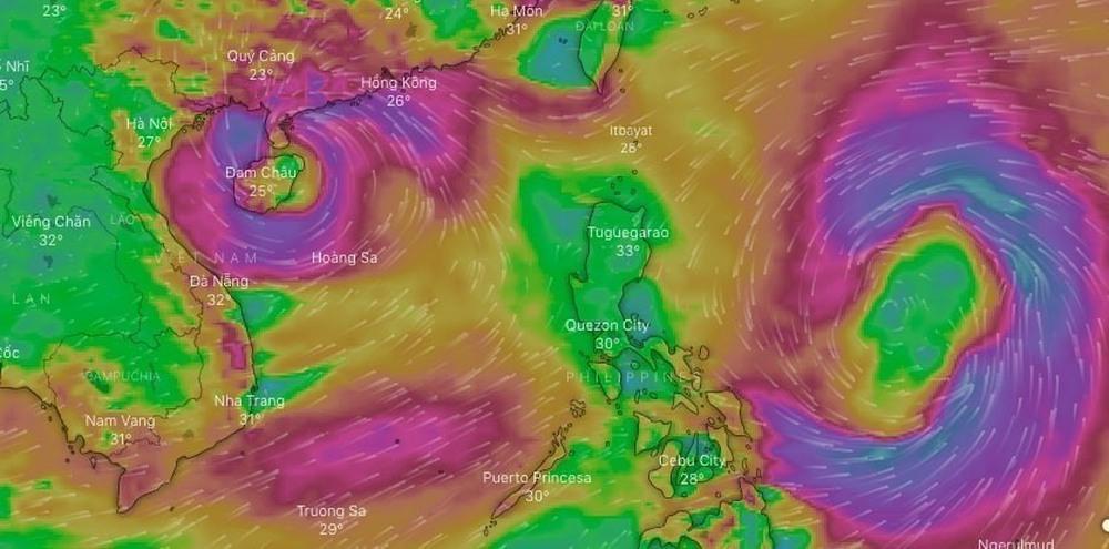 Năm 2022 cần đề phòng bão mạnh và diễn biến phức tạp. Ảnh minh họa: WINDY.