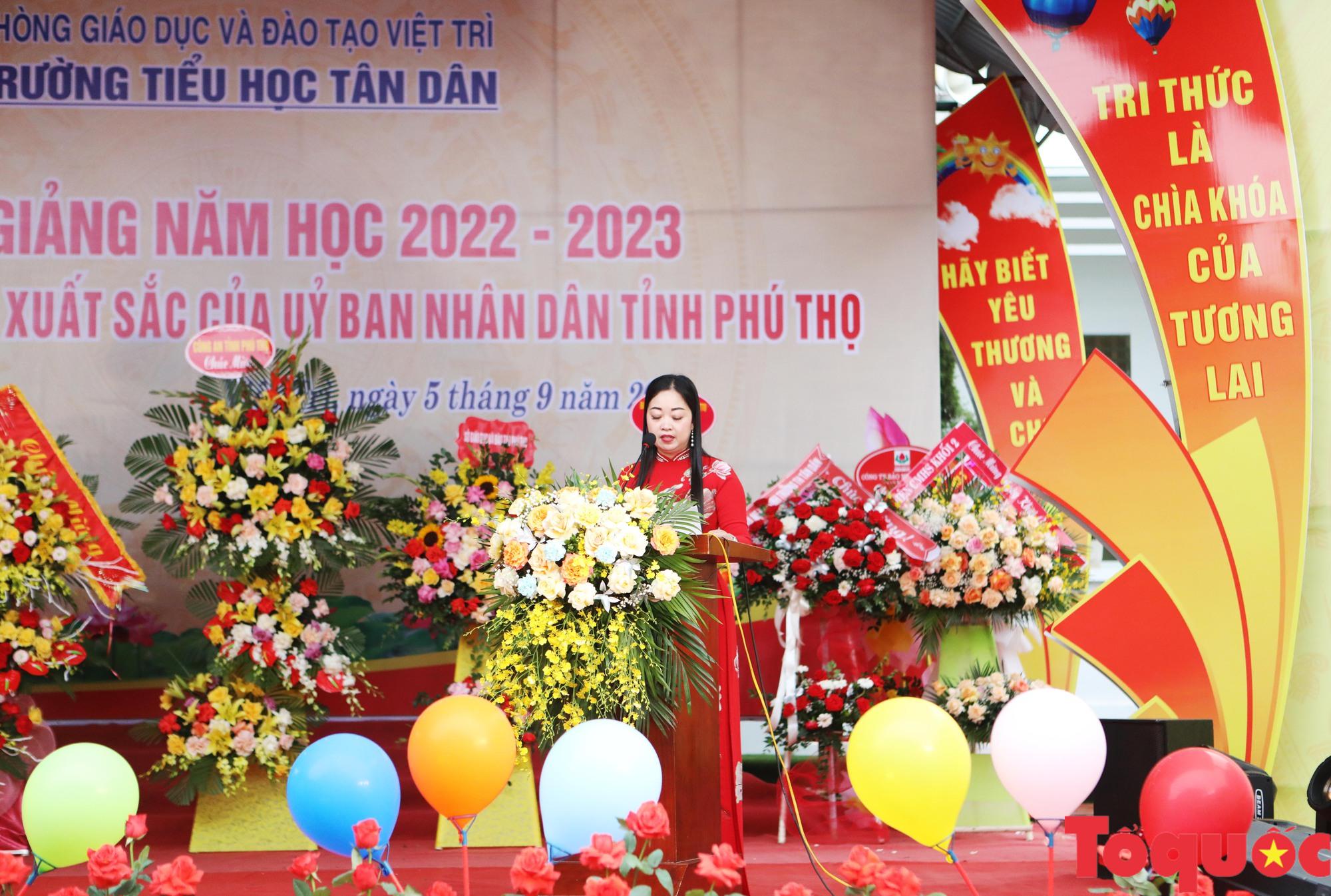 Trường tiểu học Tân Dân khai giảng năm học mới, đón nhận Cờ thi đua của UBND tỉnh Phú Thọ - Ảnh 7.