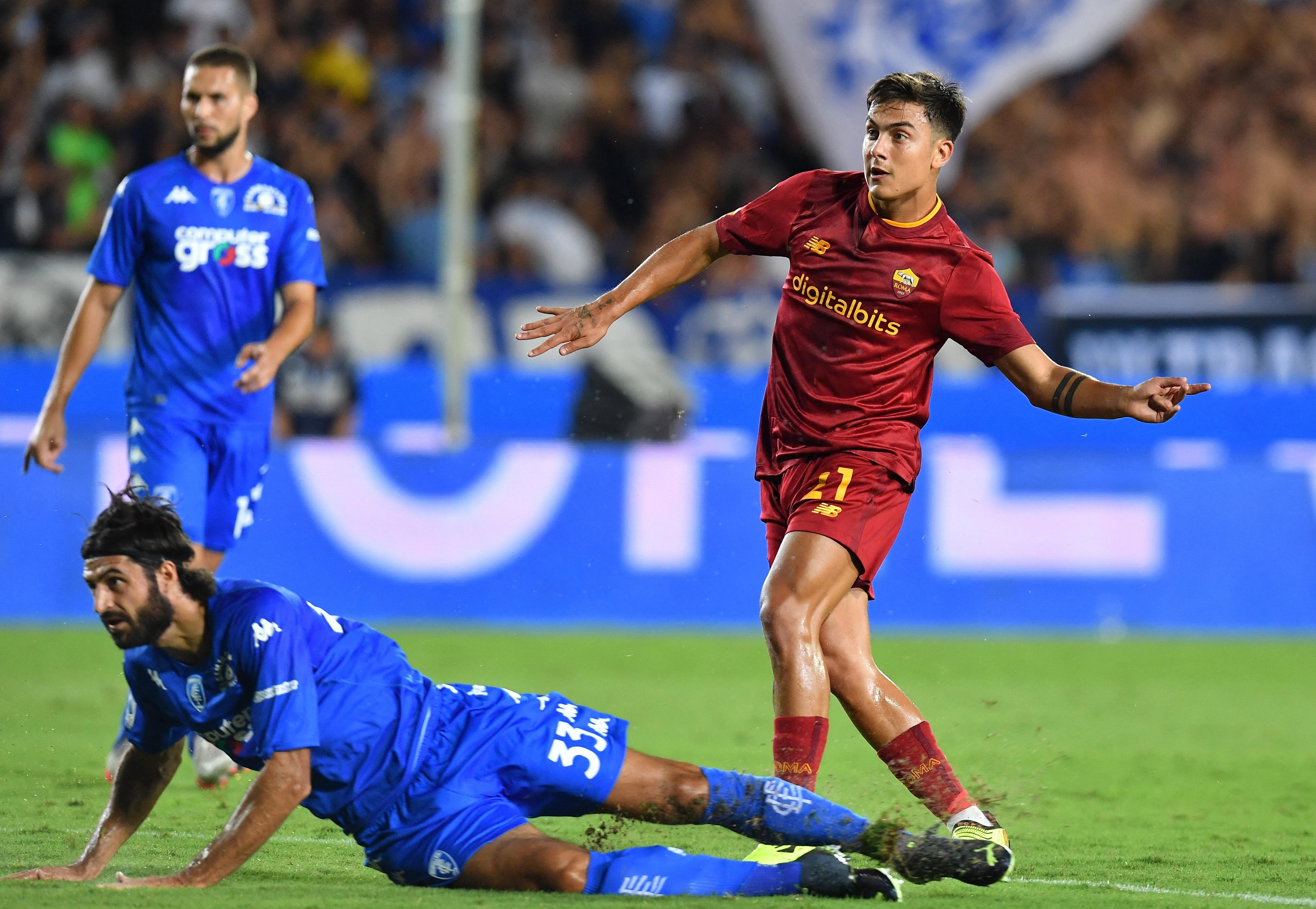 Roma đấu Empoli ảnh 1 Dybala có bàn thứ 3 cùng 2 pha kiến tạo sau 6 trận cho Roma mùa này.