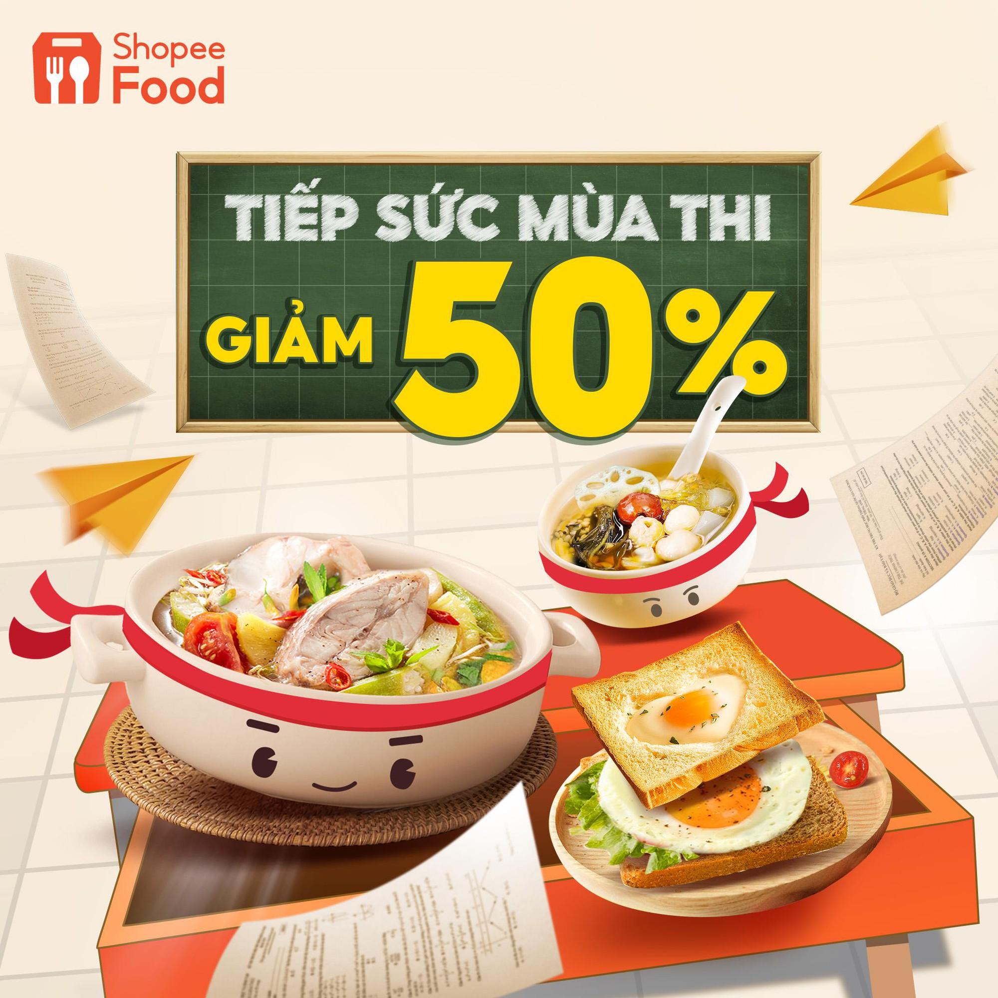 Đồng hành cùng sĩ tử 2K5 chinh phục cánh cửa đại học, ShopeeFood “chơi lớn” giảm ngay nửa giá - Ảnh 1.