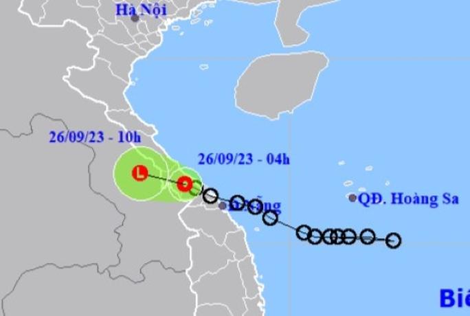 Áp thấp nhiệt đới trên đất liền từ Quảng Trị đến Thừa Thiên - Huế - Ảnh 1.