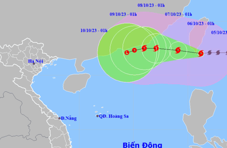 Bão Koinu giật cấp 17, sóng biển cao 6-8 m sắp vào Biển Đông - Ảnh 1.