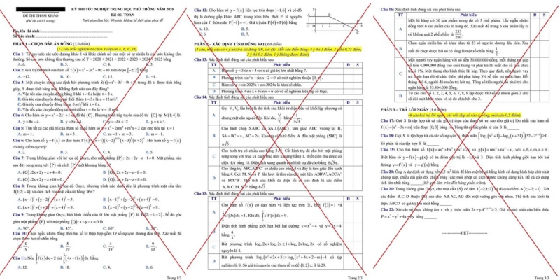 Xuất hiện đề tham khảo thi tốt nghiệp THPT năm 2025: Bộ GD&ĐT cảnh báo giả mạo