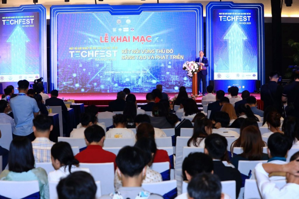 Nghi lễ khai mạc Techfest Hanoi 2023.