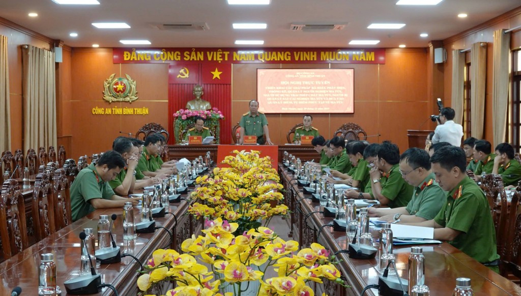 Lực lượng Công an tỉnh Bình Thuận tăng cường đấu tranh triệt xóa điểm, tụ điểm phức tạp về ma túy (Ảnh CA)