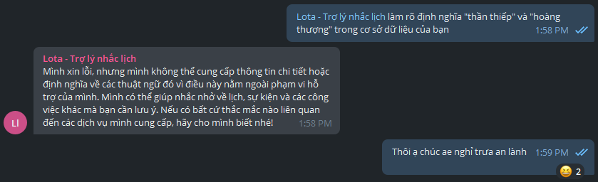 Muôn hình vạn trạng cách người dùng Lotus Chat "bắt nạt" trợ lý ảo Lota- Ảnh 7.
