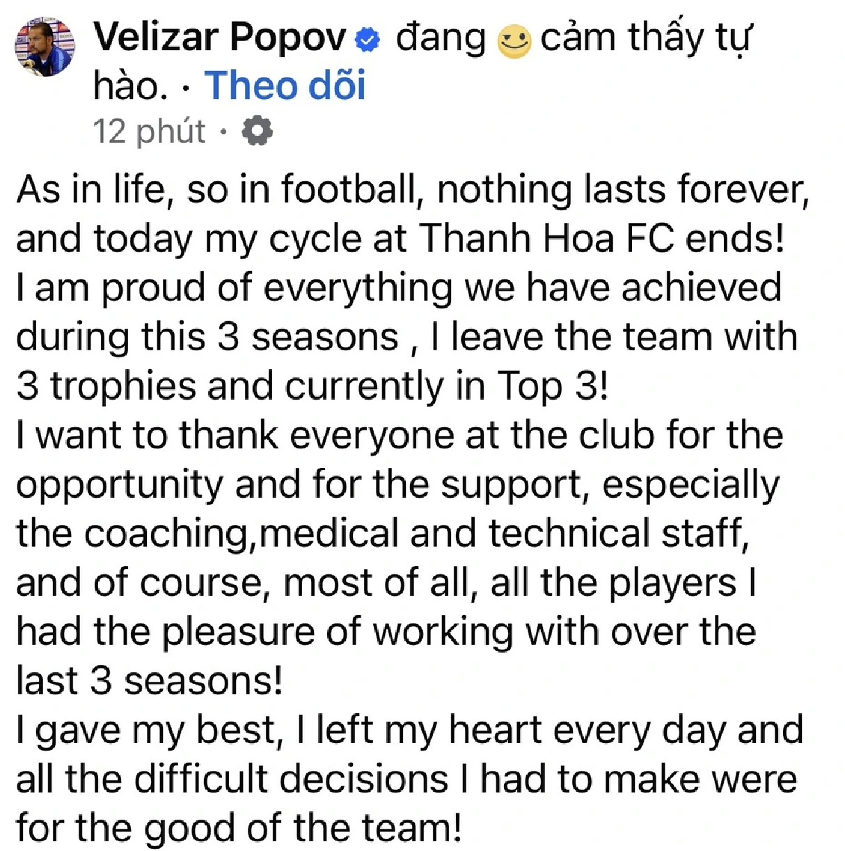 bat ngo voi ly do hlv velizar popov quyet dinh chia tay clb thanh hoa hinh 2