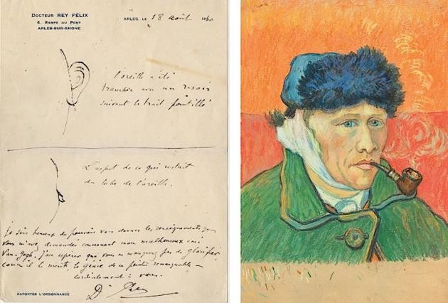 Quẫn trí vì bị em trai 'bùng kèo' cùng đón Giáng sinh, Van Gogh tự cắt tai. Ảnh: Aquesttocreate.blogspot.com - Bbc.com cuu-tinh-cua-van-gogh-1.jpg