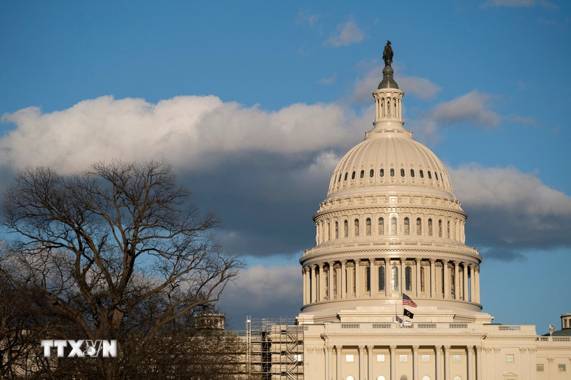 Tòa nhà Quốc hội Mỹ ở Washington, DC. (Nguồn: THX/TTXVN)