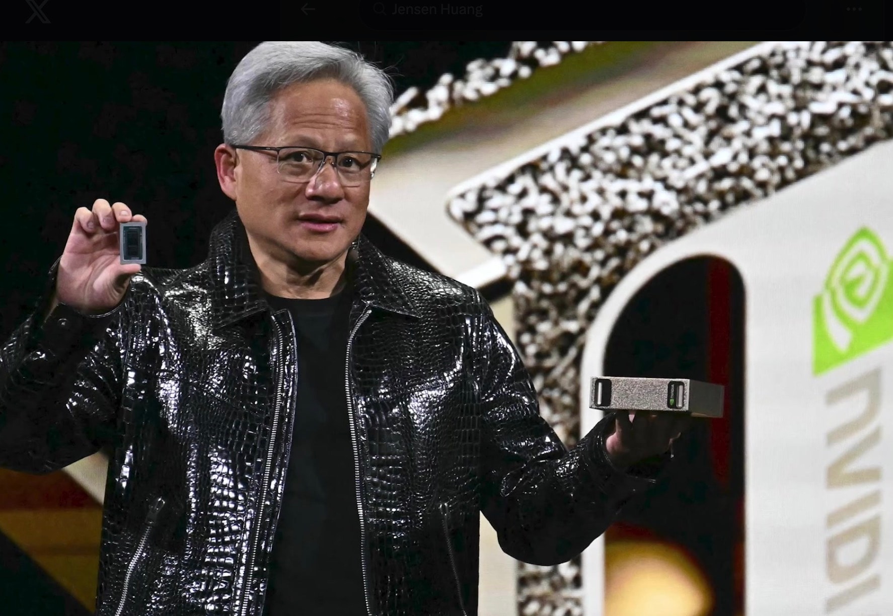 CEO Nvidia, ông Jensen Huang. Ảnh chụp màn hình.