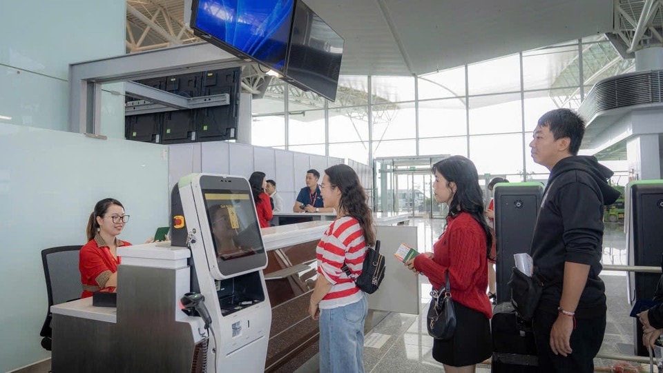 Dự án mở rộng Nhà ga T2 Sân bay Nội Bài đánh dấu bước chuyển mình mạnh mẽ của Sân bay Nội Bài trong việc số hóa quy trình hàng không. (Ảnh: PV/Vietnam+)