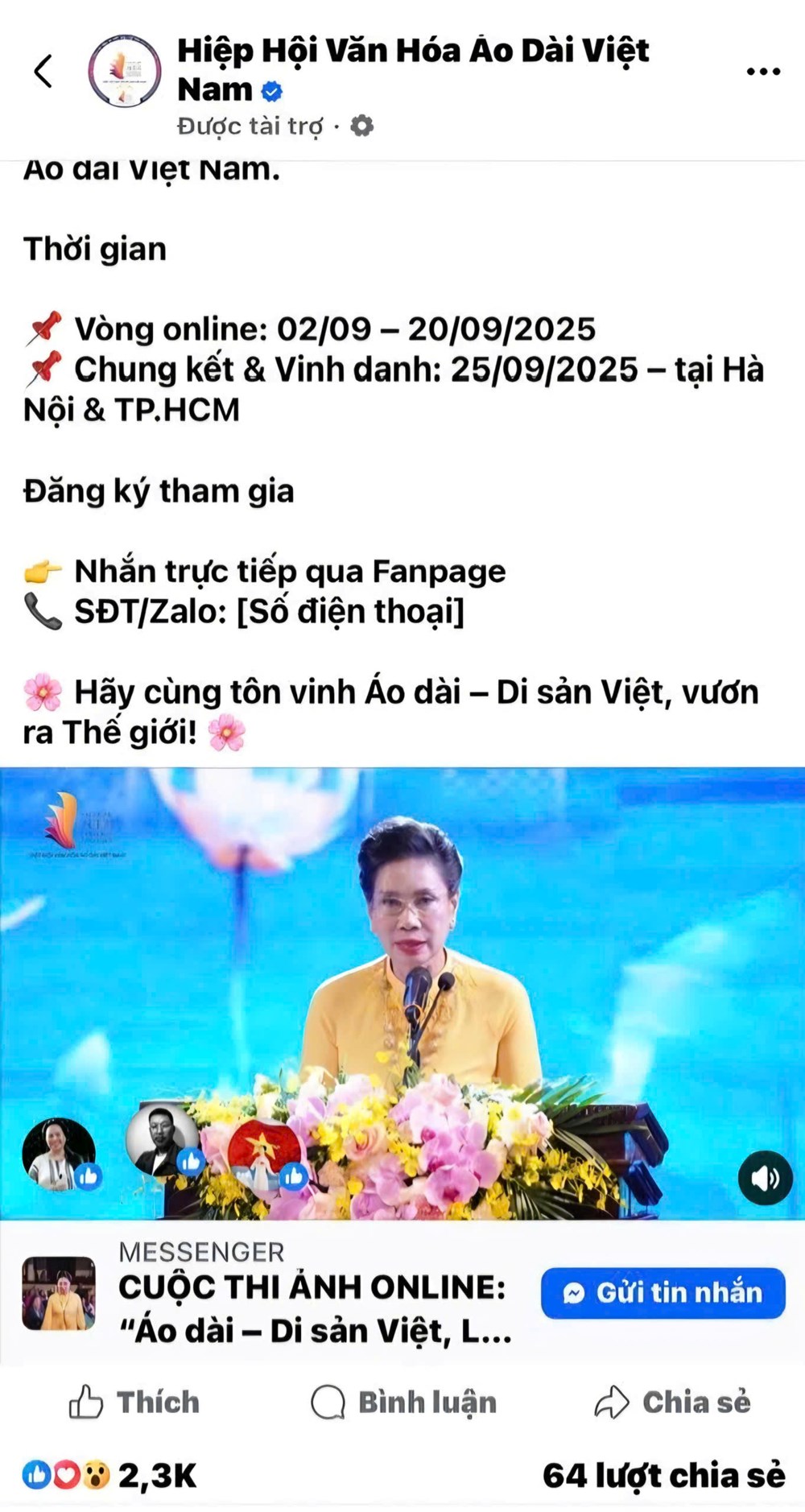 Trách nhiệm của Hiệp hội Văn hóa Áo dài Việt Nam - ảnh 2