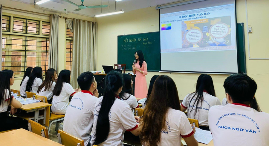 Giờ học trên giảng đường của sinh viên Trường Đại học Sư phạm Hà Nội 2. Ảnh: NTCC duong-toi-top-100-the-gioi1.jpg