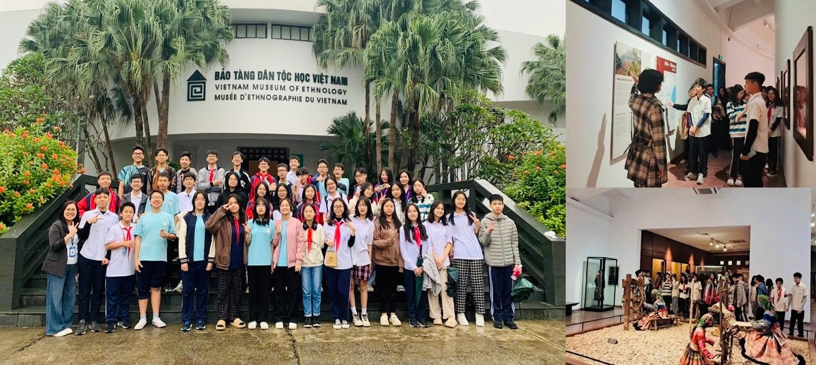 Học sinh Trường THCS Cầu Giấy tại chuyến học tập tại Bảo tàng Dân tộc học Viêt