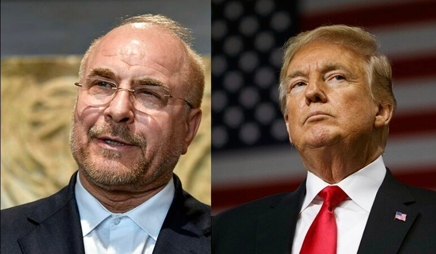 Chủ tịch Quốc hội Iran Mohammad Bagher Ghalibaf và Tổng thống Mỹ Donald Trump. screenshot-2026-06-01-at-090017.jpg
