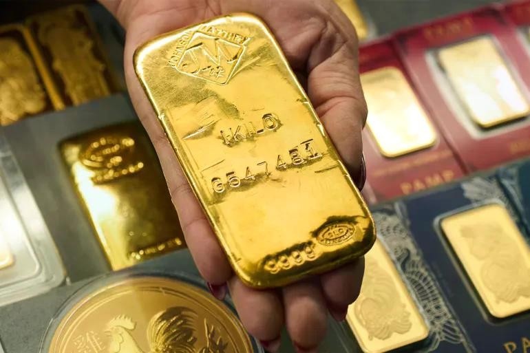 Giá vàng đã chịu áp lực kể từ khi Mỹ và Israel phát động chiến tranh chống lại Iran vào cuối tháng hai. Ảnh: Al Jazeera gold-prices-1770283357.jpg