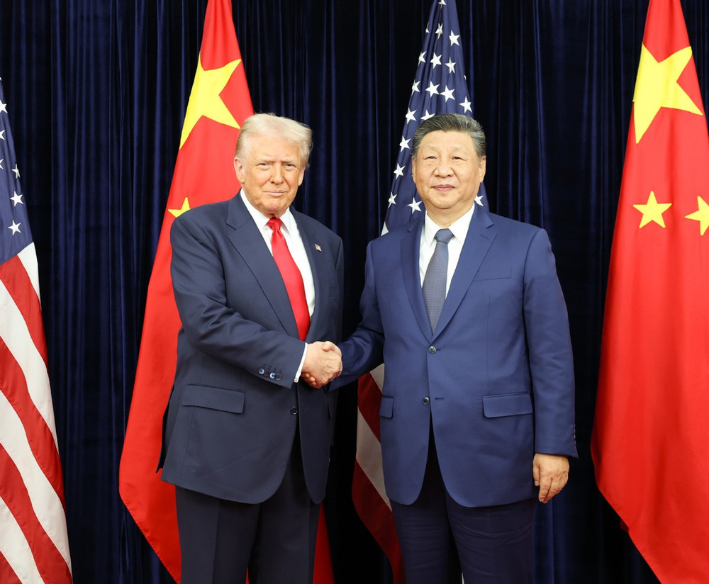 Tổng thống Mỹ Donald Trump và Chủ tịch Trung Quốc Tập Cận Bình. Ảnh: Xinhua 6903fb85a310f735017fc7f9.jpg
