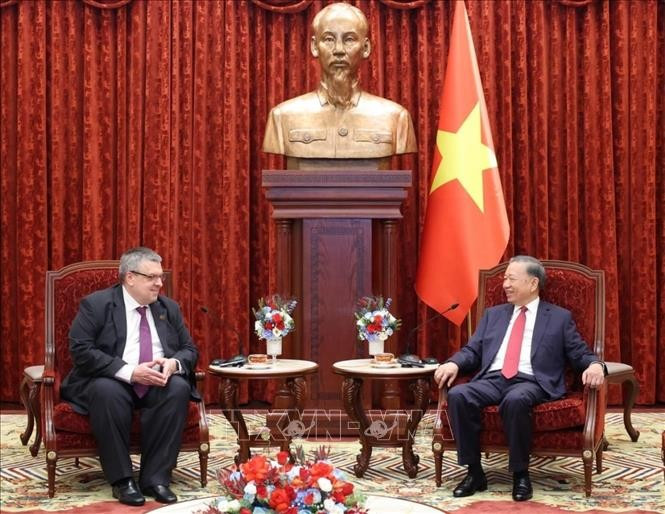 Tổng Bí thư, Chủ tịch nước Tô Lâm trả lời phỏng vấn của Hãng thông tấn TASS (LB Nga). Ảnh: Thống Nhất/TTXVN Tổng Bí thư, Chủ tịch nước Tô Lâm trả lời phỏng vấn của Hãng thông tấn TASS (LB Nga). Ảnh: Thống Nhất/TTXVN